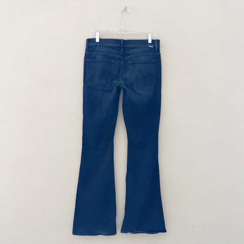 Mother The Cruiser Flare Jeans 30 Ink Paper Dark Blue Denim Mid Rise Minimalist - Picture 6 of 14